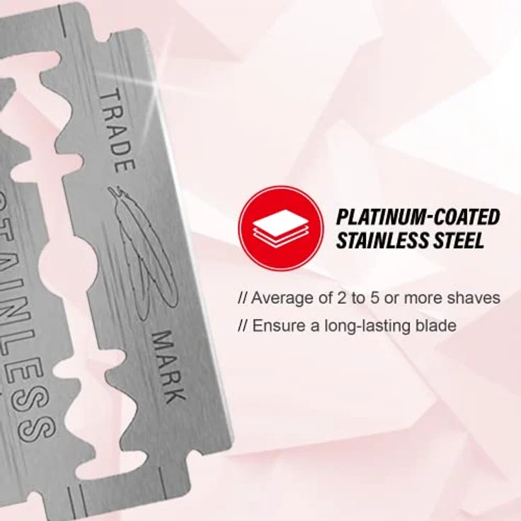 Feather Feather New Hi-Stainless Double Edge Rasierklingen Packungsinhalt 10 Stück – Bild 5