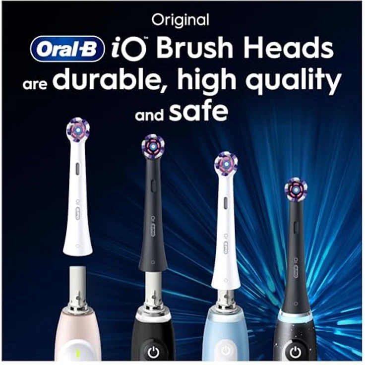 Oral-B iO Series Radiant White Black Ersatzköpfe, Plaque-Entfernung, Zahnaufhellung, 3 – Bild 8