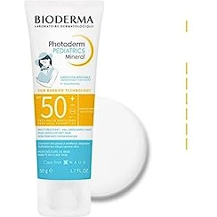 Bioderma Photoderm Pediatrics Mineral LSF50+ 50 g, Sonnencreme für Babys mit sehr hohem UVA- und UVB-Schutz
