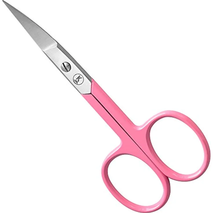 K-Pro Nagelschere Fingernagelschere für Damen Herren Edelstahl 1 Stück (Rosa)