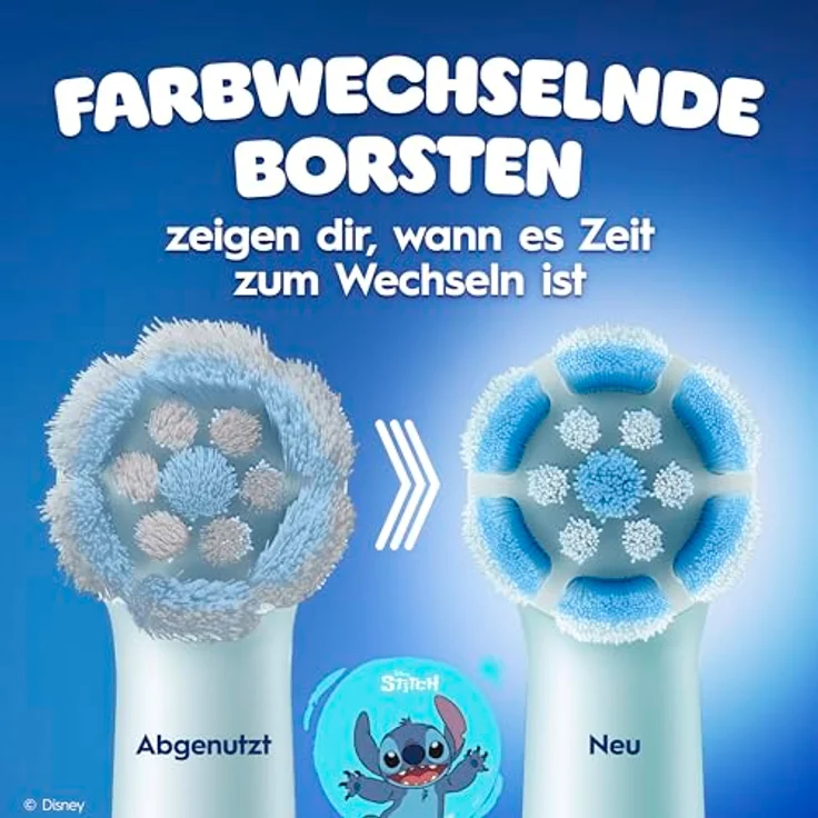 Braun Oral-B Kids Disney Stitch, Ersatzbürsten Stiele für elektrische Zahnbürsten, 8er Set für Kinder ab 6 Jahren, sanfte Reinigung mit weichen Borsten – Bild 7