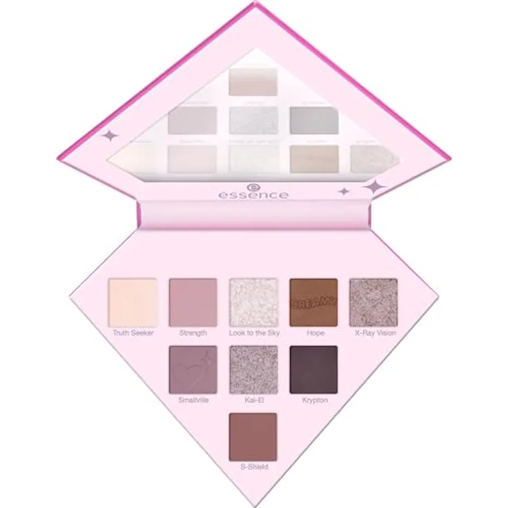 essence Superman Lidschattenpalette Farbton 01 Find your power, 7 g, intensive Pigmentierung, vegan, schimmernd-mattes Finish