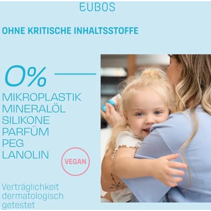 EUBOS Kinder HAUT RUHE Lotion, 200 ml, mit 6% Nachtkerzenöl und Johanniskraut-Extrakt, für trockene Haut, frei von Mikroplastik und Parfüm – Bild 6