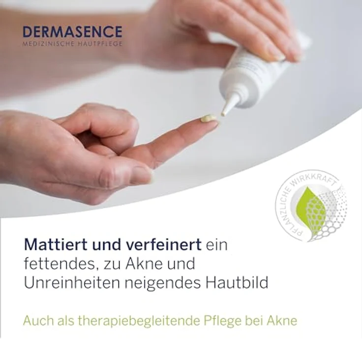 DERMASENCE Seborra Beruhigende Gelcreme, 50 ml - Talgregulierende und beruhigende Hautpflege - für fettige und unreine Haut - mit Färberwaidextrakt – Bild 3