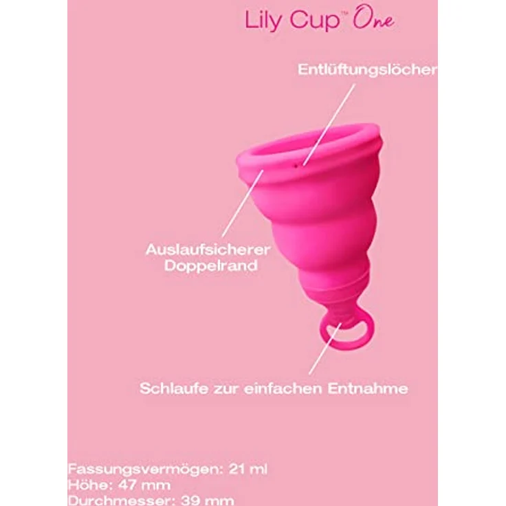 Intimina Lily Cup One, Menstruationstasse 20 ml, umweltfreundlich und hypoallergen, für Sport und Schwimmen geeignet – Bild 5