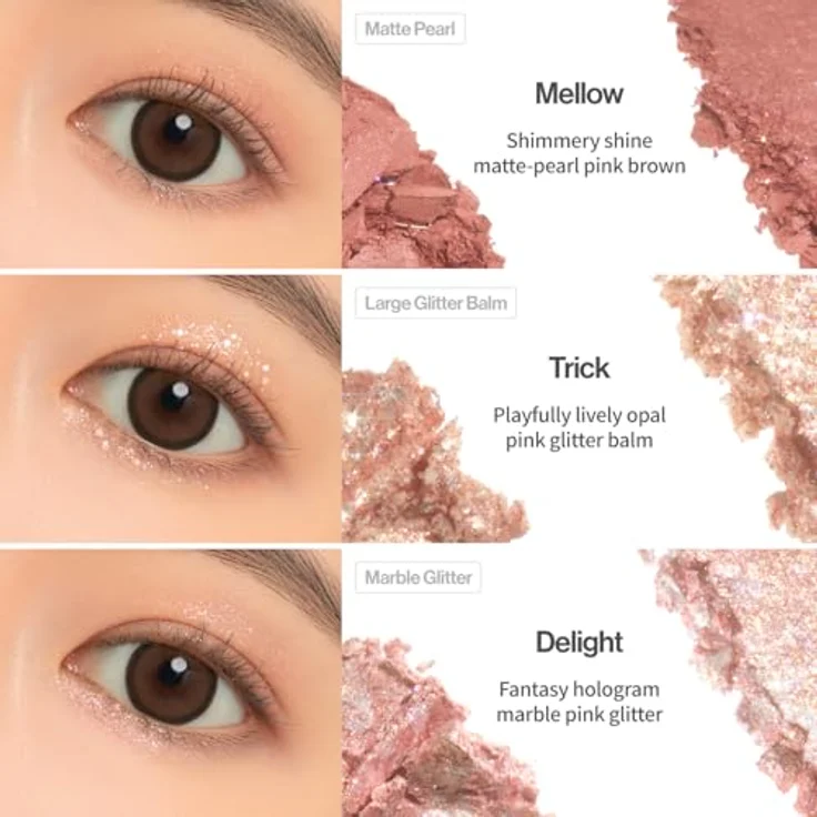 Unleashia Glitterpedia Eye Palette, Lidschattenpalette Farbton No.3 All of Coral Pink, 6.2 g, intensiv pigmentierte Glitzer-Farbtöne für Tag- und Abendlooks – Bild 7