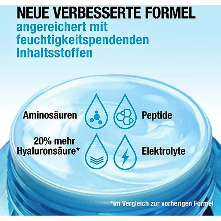 Neutrogena Hydro Boost Nachtcreme, intensiv feuchtigkeitsspendend mit 20% mehr Hyaluronsäure, 50ml – Bild 5