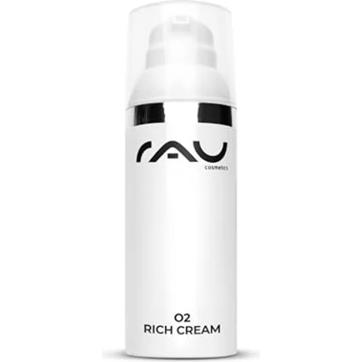 RAU Cosmetics RAU O2 Rich Cream 50 ml - Feuchtigkeits-Creme für Sehr Trockene Haut mit Peptid, Aloe Vera, Ginkgo - Für fahle und trockene Haut, durchblutungsfördernd, rosiger Teint – Bild 1