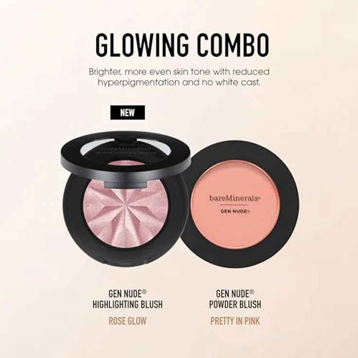 bareMinerals Gen Nude Powder Blush, Rouge für Damen mit lichtreflektierenden Mineralperlen, 6 g – Bild 5