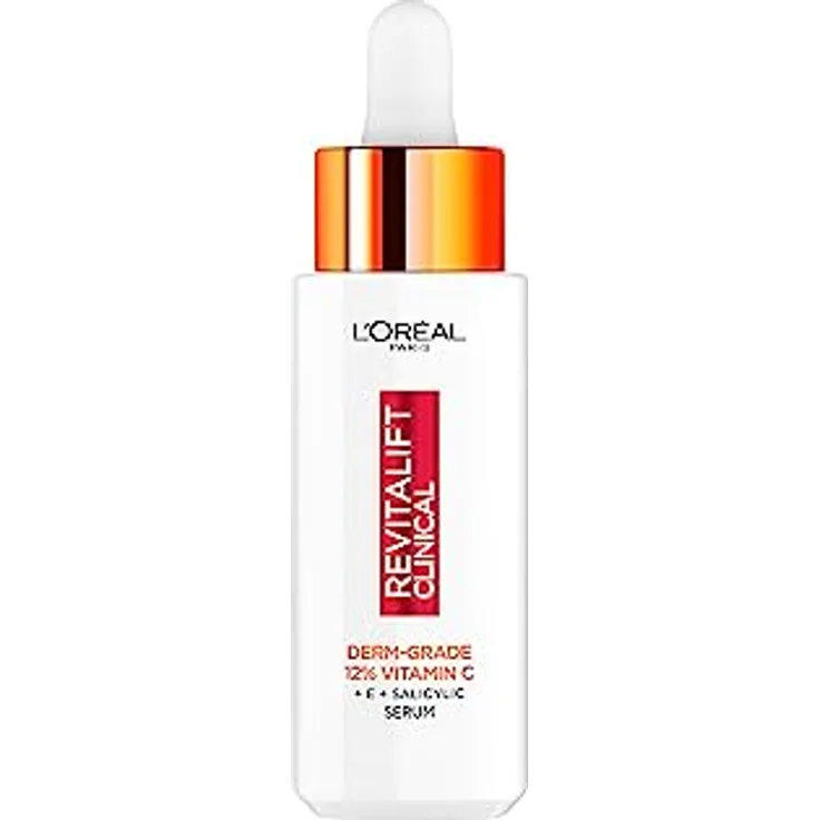 L'Oréal Paris Revitalift Clinical Gesichtsserum mit 12% reinem Vitamin C, Vitamin E und Salicylsäure, 30ml - Aufhellend und feuchtigkeitsspendend
