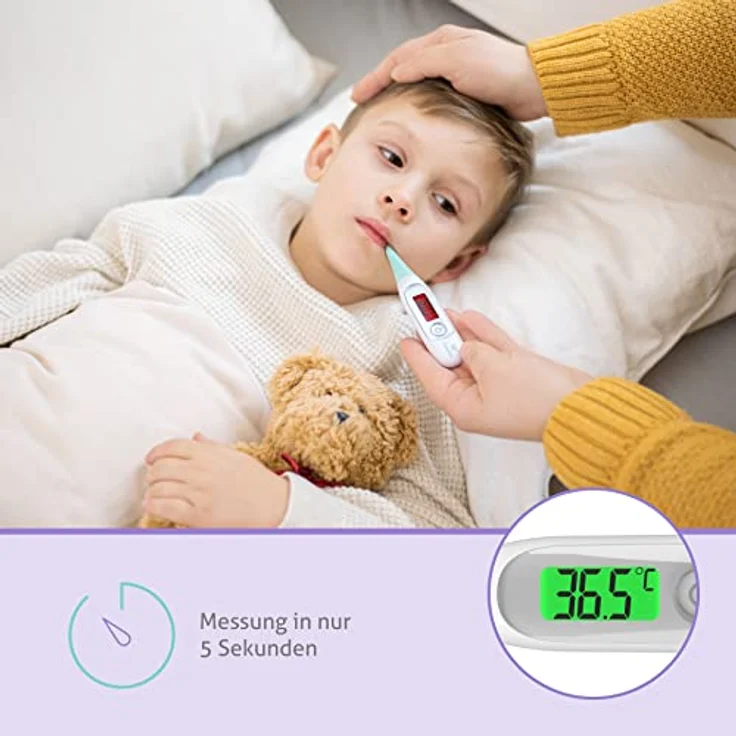 TrueLife Care T3, digitales Fieberthermometer für Babys, präzise Messungen, hygienisches Design, 1 St. – Bild 3