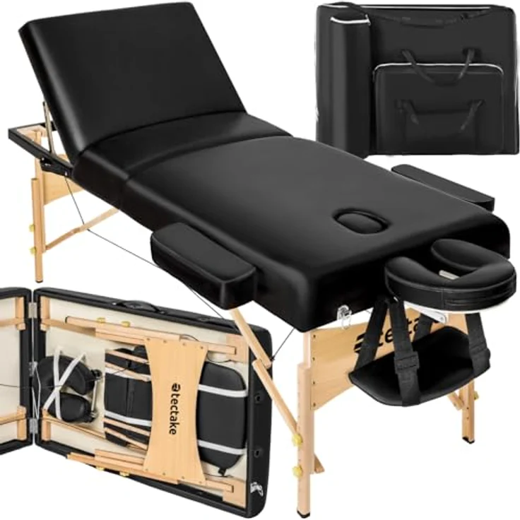 TecTake Massageliege Massagestuhl, 3 Zonen Massageliege – Bild 2