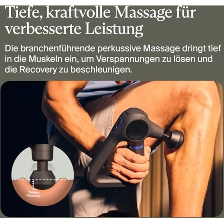 Therabody Theragun Prime (6. Generation), Massagepistole für tiefe, kraftvolle Massage, robustes Design, Bluetooth-Steuerung, inklusive 2 Aufsätzen für vielseitige Anwendung – Bild 3