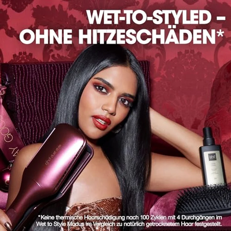ghd duet style Limited Edition 2-in-1 Multistyler, Hot Air Styler mit Air-Fusion Technologie, inkl. ghd Stylingöl, Bürste und exklusivem Vanity Case, für glattes & glänzendes Haar, Kirschrot – Bild 4
