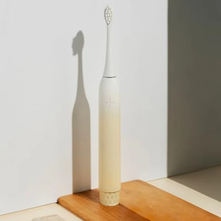 Be Lucent Prism Sonic Elektrische Zahnbürste Vanillecreme – 60 Tage Akkulaufzeit, Automatisches Ein-/Ausschalten, Smart-Timer, 3 Putzmodi, Drucksensor, IPX8 wasserfest – Bild 4