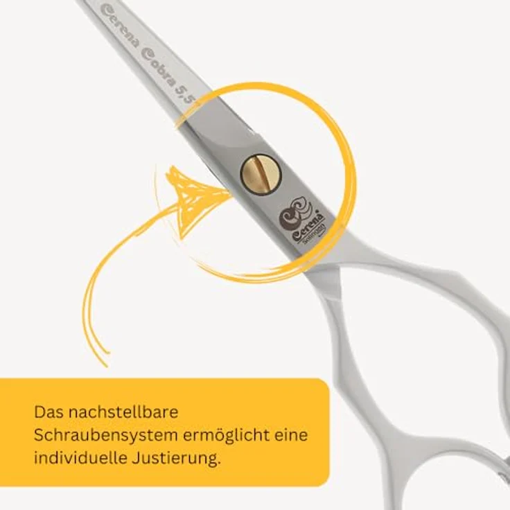 Cerena Cobra 5,5 Zoll Schere, aus rostfreiem Edelstahl, silber – Bild 5