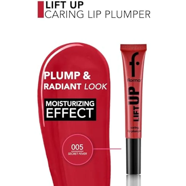 Flormar Lift Up Lip Plumper, 10 ml Lipgloss mit Hyaluronsäure, Farbe SECRT FEVER – Bild 2