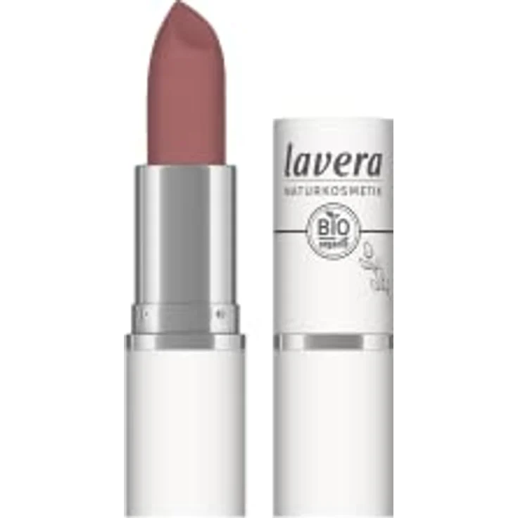 lavera Velvet Matt Lipstick - Tea Rose 03 - Lippenstift - glutenfrei -ohne Silikone - ohne Mineralöl - ohne Mikroplastik - Cremig, matte Textur - Bio-Blütenbutter - Bio-Sonnenblumenöl - 4,5g