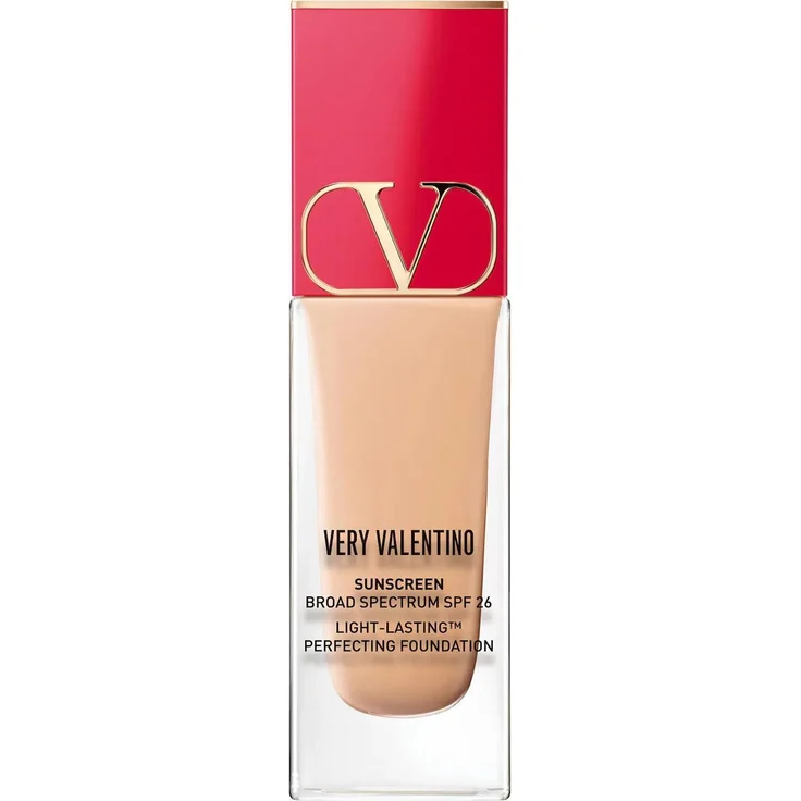 Valentino Very Flüssige Foundation MR1, Lichtschutzfaktor SPF 25, 25 ml, für alle Hauttypen, aufbaubare Deckkraft