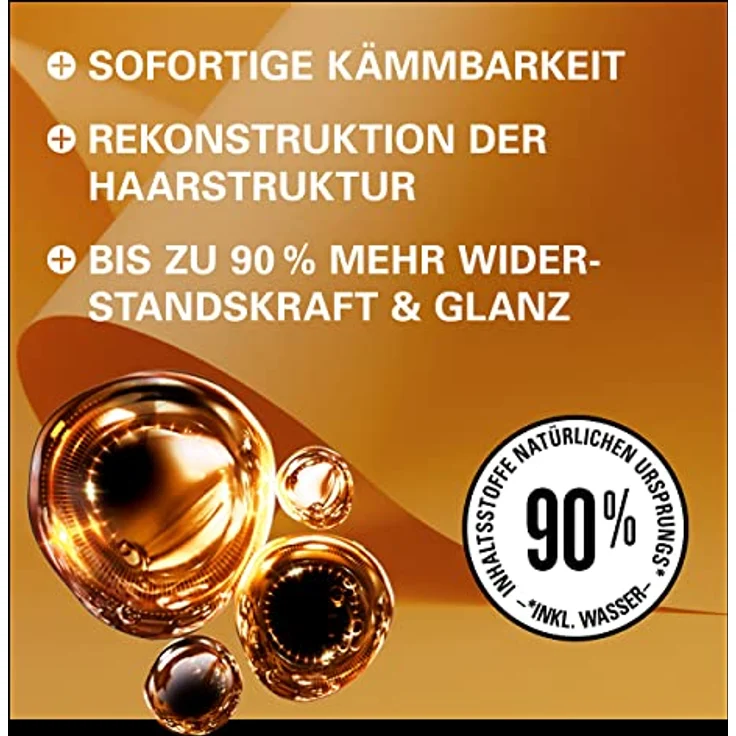 Gliss Express-Repair-Spülung Ultimate Repair (200 ml), Haarspülung mit Keratin repariert extrem geschädigtes Haar, Pflegespülung mit Hitzeschutz bis zu 230°C – Bild 3