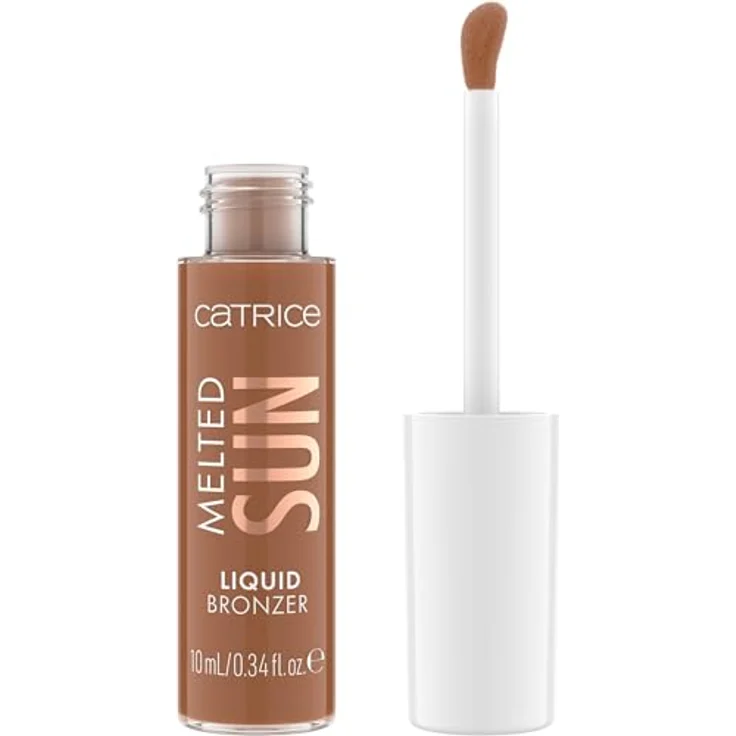 Catrice Melted Sun Liquid Bronzer, Nr. 025, Braun, langanhaltend, definierend, hochpigmentiert, natürlich, matt, vegan, ölfrei, ohne Parfüm, ohne Alkohol, 1er Pack (10ml) – Bild 1