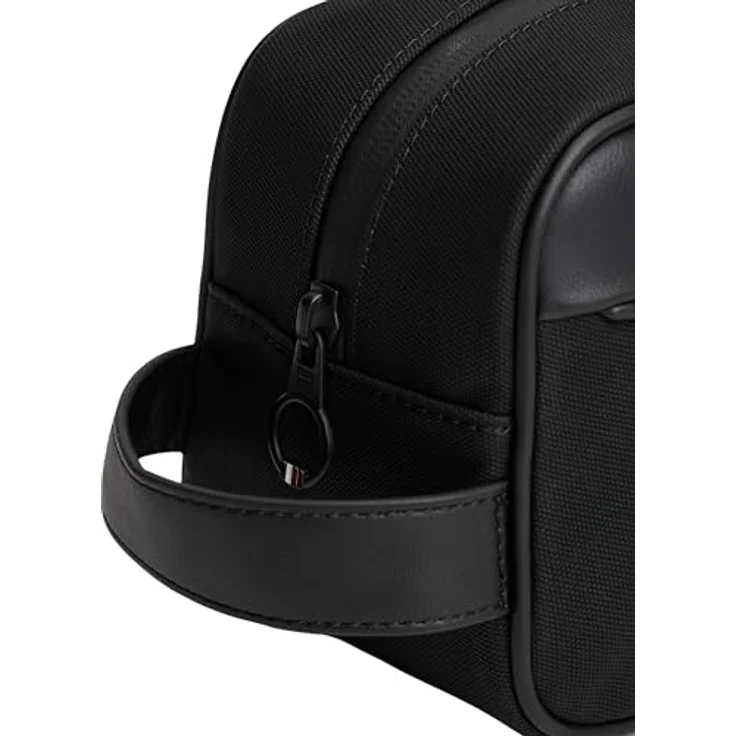 Tommy Hilfiger TH FOUNDATION WASHBAG, Men's Minibag, Hygienebeutel in schwarz mit praktischer Handschlaufe – Bild 3
