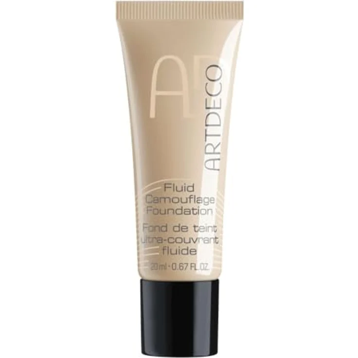 ARTDECO Fluid Camouflage Foundation - Stark deckendes Make-up für ebenmäßigen Teint - 1 x 20 ml – Bild 1