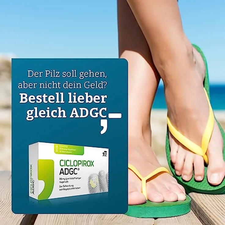 Ciclopirox ADGC 80 mg/g 3,3 ml zur Behandlung von Nagelpilzinfektionen, einfache Anwendung und wasserfest – Bild 3