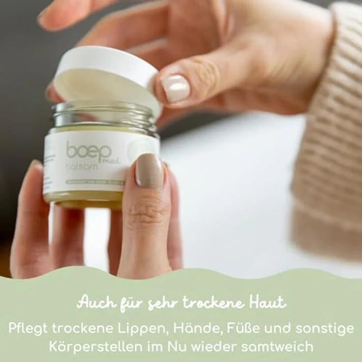 boep med Balsam, vielseitige Anwendung als Lippenbalsam, Brustwarzensalbe und Wind & Wettercreme, 50ml, vegan und von Hebammen empfohlen – Bild 5