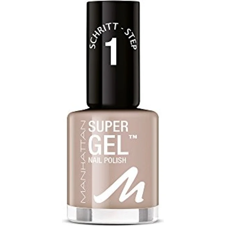 Manhattan Super Gel Nagellack – Gel Maniküre Effekt ganz ohne UV Licht – Taupefarbener Nail Polish mit bis zu 14 Tagen Halt – Farbe Time For Taupe 175 – 1 x 12ml – Bild 2