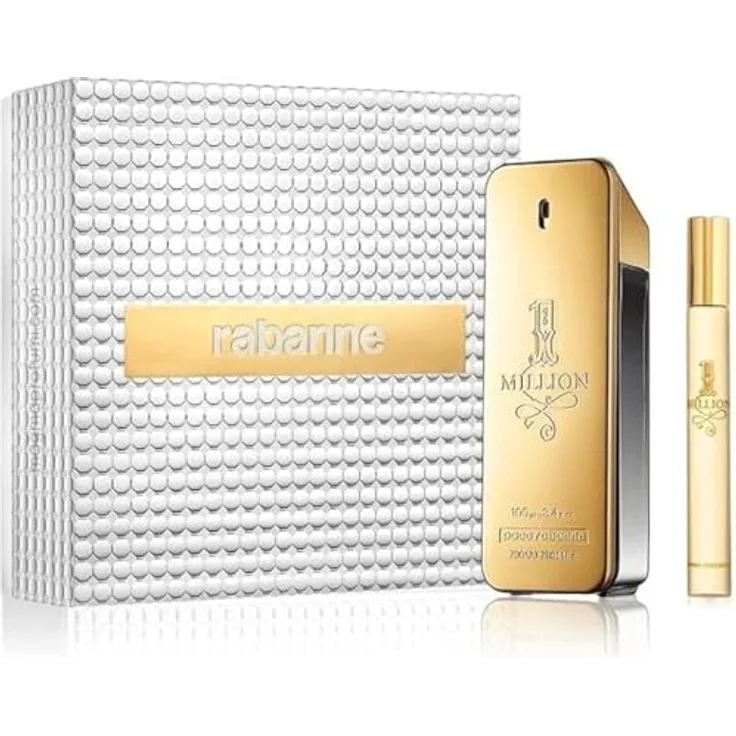 Paco Rabanne 1 Million Eau de Toilette 100 ml + 10 ml Mini Size Box, Holzig