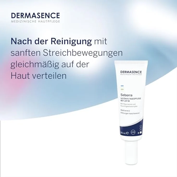 DERMASENCE Seborra Getönte Tagespflege mit LSF 50, 30 ml - Mattierende Tagespflege mit hohem Lichtschutzfaktor - Rötungen kaschierend, grün – Bild 5