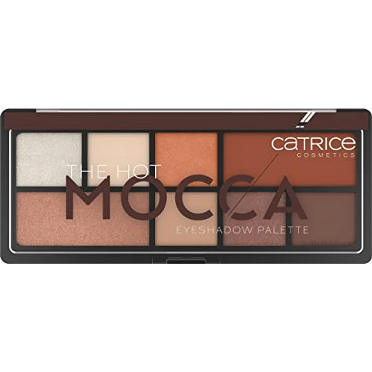 Catrice The Hot Mocca Eyeshadow Palette, Lidschatten, Braun, 8 Braun-Töne, schimmernd, metallisch, matt, vegan, ohne Mikroplastikpartikel, Nanopartikel frei, ohne Parfüm, 1er Pack (9g) – Bild 1