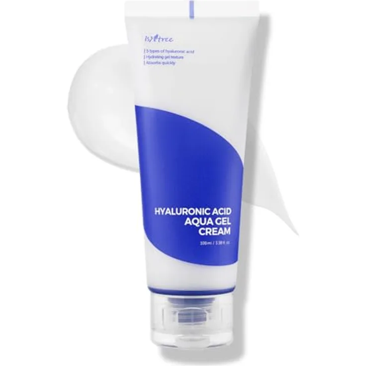 Isntree Hyaluronic Acid Aqua Gel Cream, Gesichtscreme mit 5 Hyaluronsäure-Typen für intensive Feuchtigkeit, 100 ml