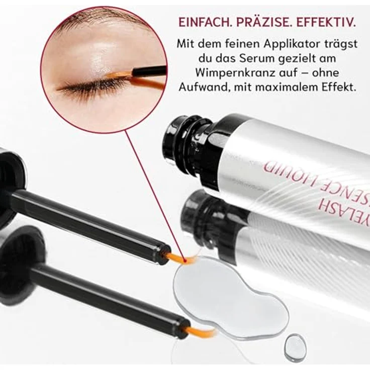 P-Beauty 2x Wimpernserum & Augenbrauenserum, 3,5ml - Vegan, mit Peptiden, Hyaluronsäure und Vitamin E - Für längere, vollere Wimpern und gepflegte Brauen – Bild 3