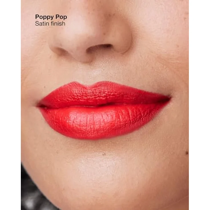 Clinique Pop Longwear Lipstick 36 Poppy Pop, langlebiger Lippenstift mit integriertem Primer und satinierter Farbe, 3,9 g – Bild 3