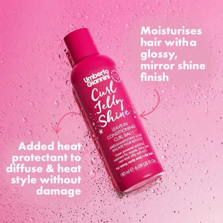 Umberto Giannini Curl Jelly Shine Leave-In Conditioner, ultraleichter Hitzeschutz für glänzende Locken, 180ml – Bild 5