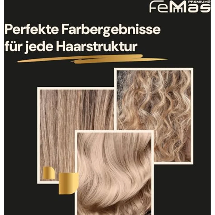 FemMas Haarfarbe Extra Platinblond Intensiv 12.0, Creme-Haarfarbe mit Arganöl, Keratin & Ceramiden für dauerhafte Färbung, 100 ml – Bild 4