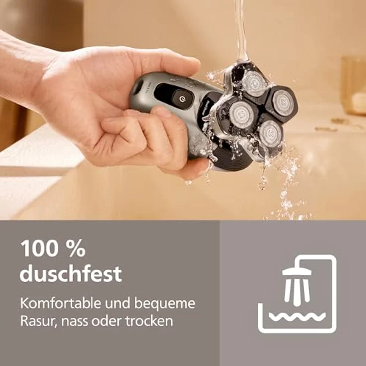 Philips Pro Series 9000, Glatzenrasierer mit 36 ComfortCut-Klingen, 360°-Scherkopf, wasserdicht, schwarz – Bild 8