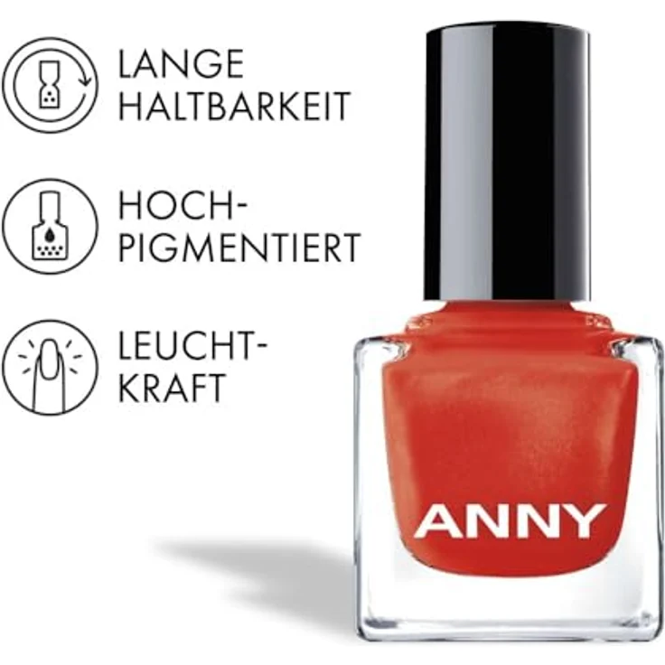 ANNY Nail Polish Dancing on Sunset, Hochwertiger Farb-Nagellack in getöntem Terrakotta, langanhaltend, splitterresistent, schnelltrocknend, 15 ml – Bild 4