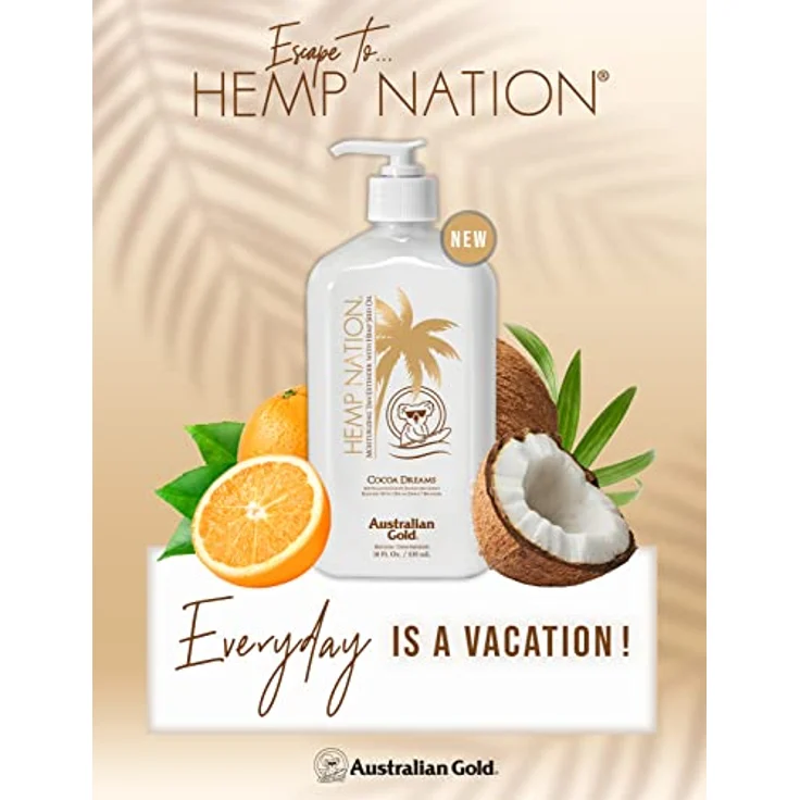 Australian Gold - Hemp Nation Cocoa Dreams Tan Extender Body Lotion 535 ml - Hochwertige Feuchtigkeitspflege mit verlängerter Bräunungswirkung – Bild 2