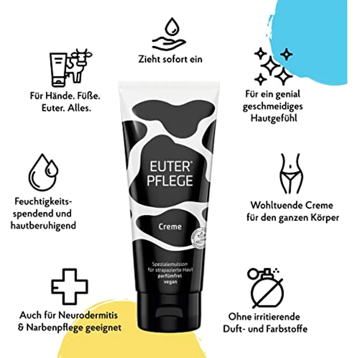 EUTERPFLEGE Creme, vielseitige Handcreme, für den ganzen Körper, ohne Parfüm, Allergiker geeignet, 100 ml – Bild 2