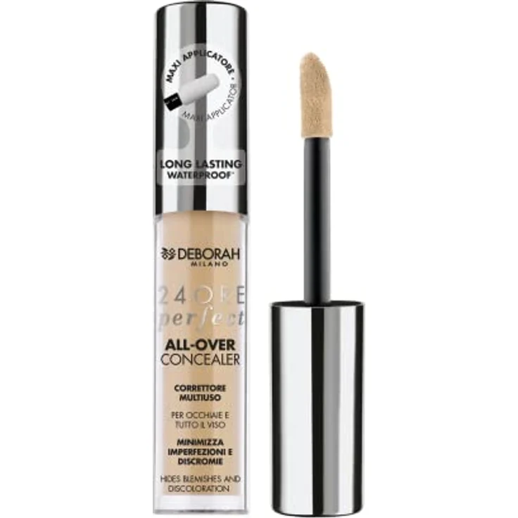 Deborah Milano 24 Stunden Perfect All-Over Concealer, Flüssigkeitskorrektor in 3.1 Nude, hohe Deckkraft, long-lasting und wasserdicht – Bild 1
