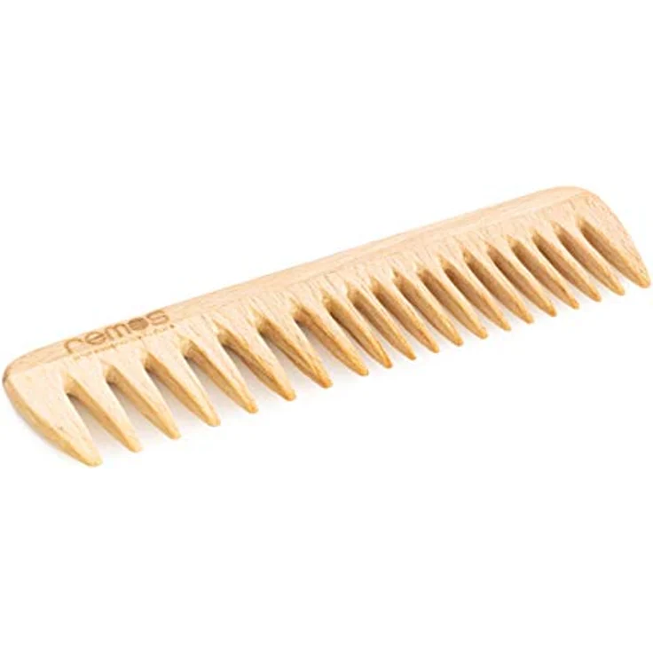 remos professional body care REMOS Haarkamm aus heimischem Buchenholz, 18 cm mit grob/mittlerer Zahnung, langlebig und antistatisch – Bild 2