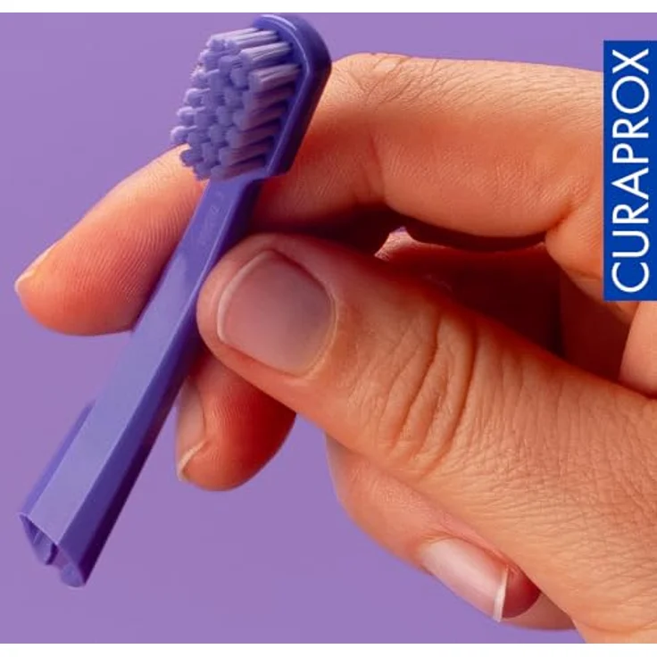 Curaprox Kids Travel Refill, Ersatz-Kopf für Kinderzahnbürsten, 2 Stück, lila, feine Borsten für gründliche Reinigung – Bild 8