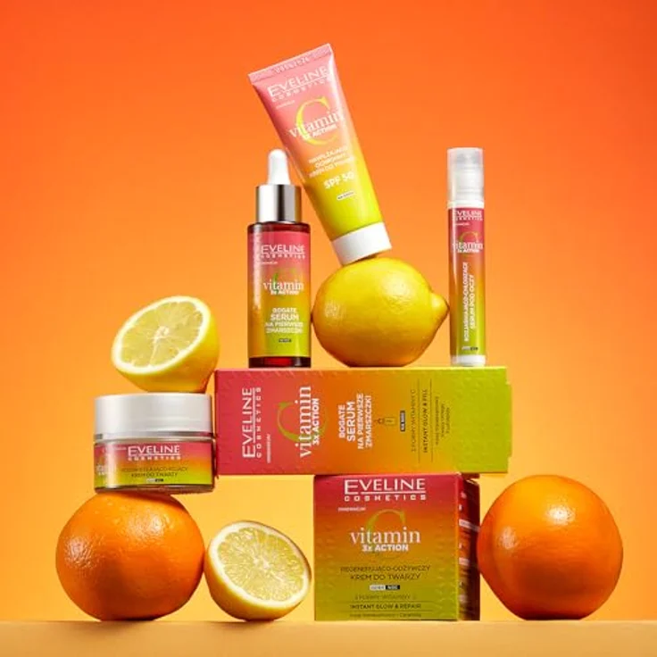 EVELINE Vitamin C 3x Action Gesichtscreme, feuchtigkeitsspendend und schützend mit SPF50, 30ml – Bild 7