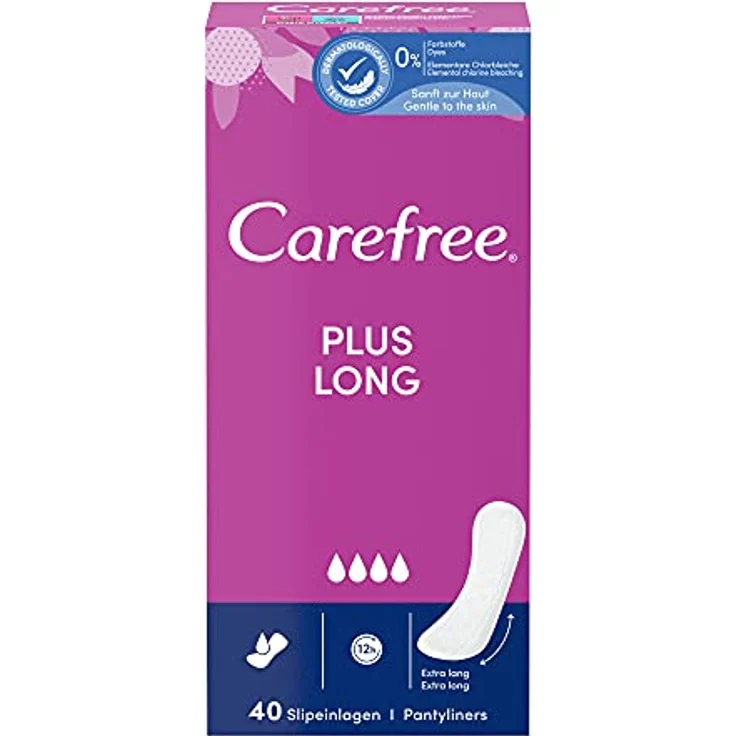 Carefree Slipeinlagen Plus Long Damenbinden 40 Stück – Bild 2
