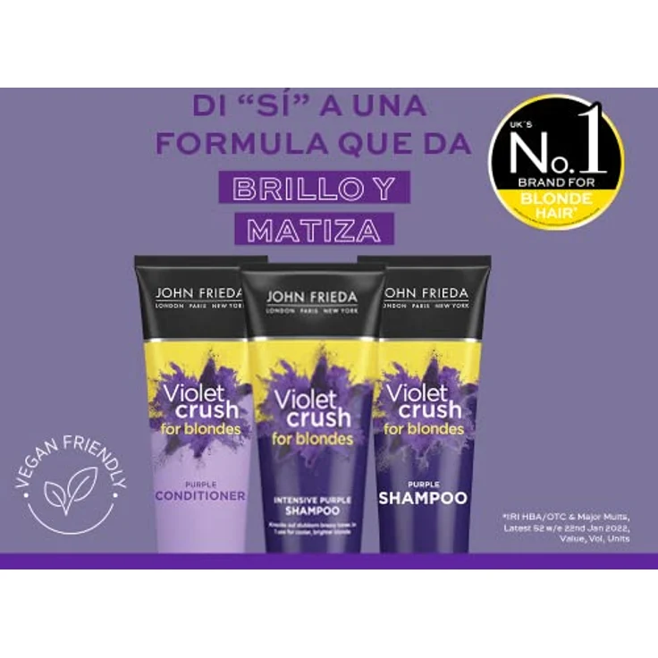 John Frieda Violet Crush Intensiv Purple Shampoo für brasses, blondes Haar, 250 ml – Bild 5