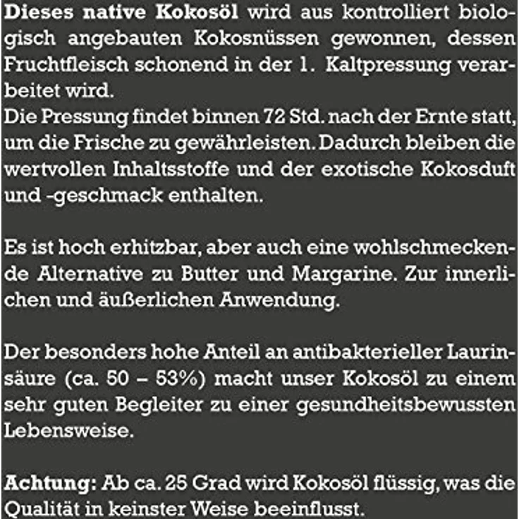 mituso Bio Kokosöl, nativ, 2er Pack (2 x 1000 ml) im Bügelglas – Bild 4