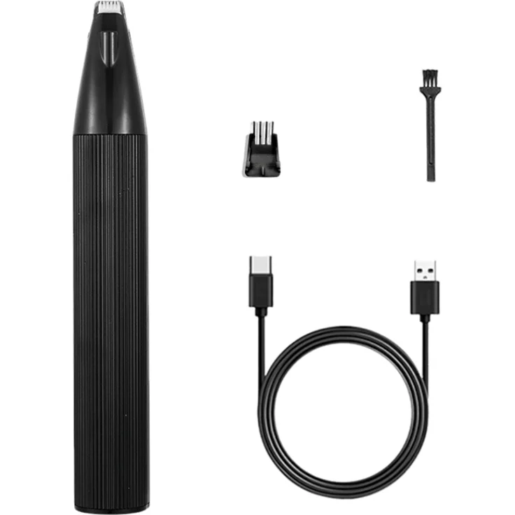 INF Professionelle Schermaschine für Haustiere, kabellos, leise und ergonomisch, Schwarz